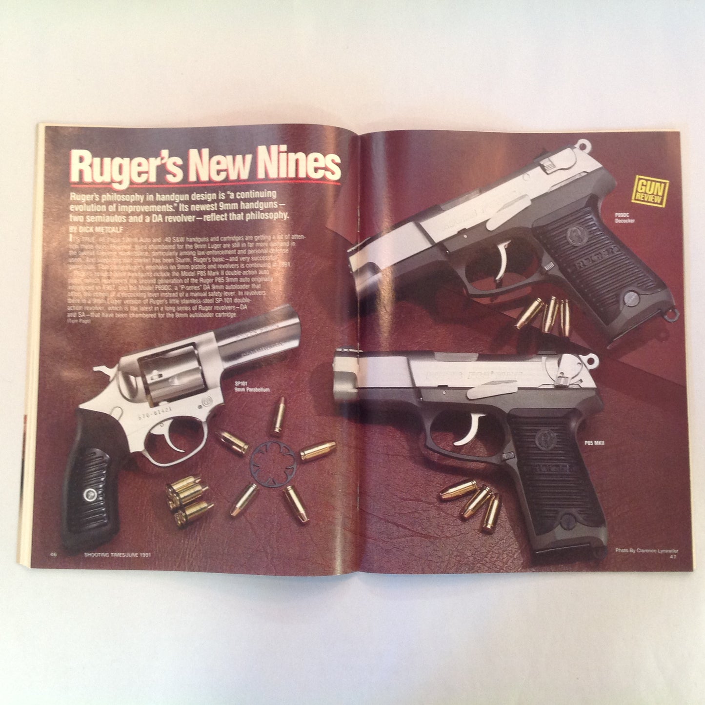 Vintage Jun 1991 Shooting Times Magazine Ruger's New Wave 9mm Autos and Revolvers Extended Range Ammo Remington Model 600