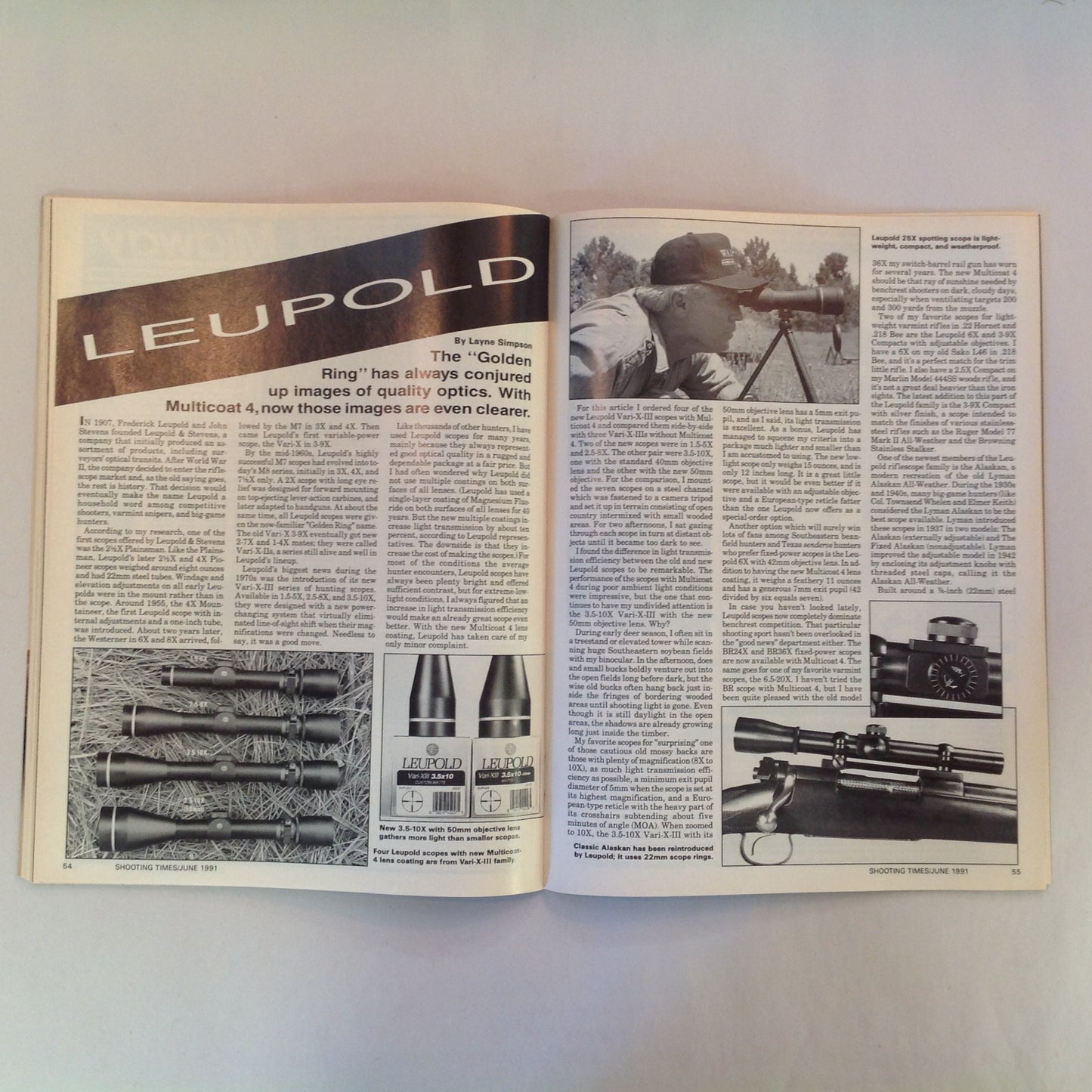 Vintage Jun 1991 Shooting Times Magazine Ruger's New Wave 9mm Autos and Revolvers Extended Range Ammo Remington Model 600