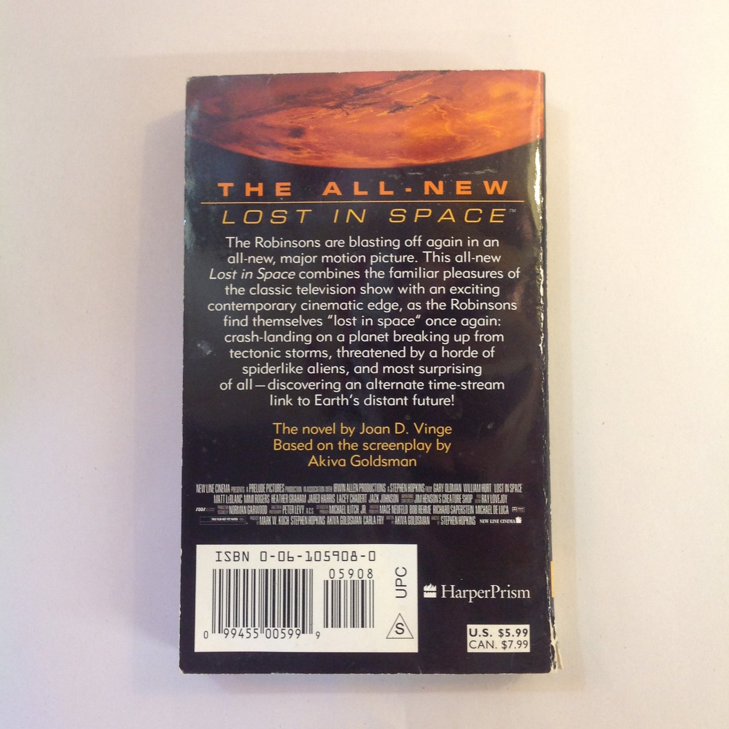 Vintage 1998 Mass Market Paperback The All-New Lost in Space Movie Tie-In Joan D. Vinge