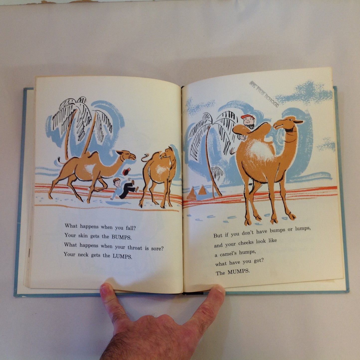 Vintage 1968 Children's Hardcover Picture Book Dear Little Mumps Child Marguerite Lerner Medical Books for Children