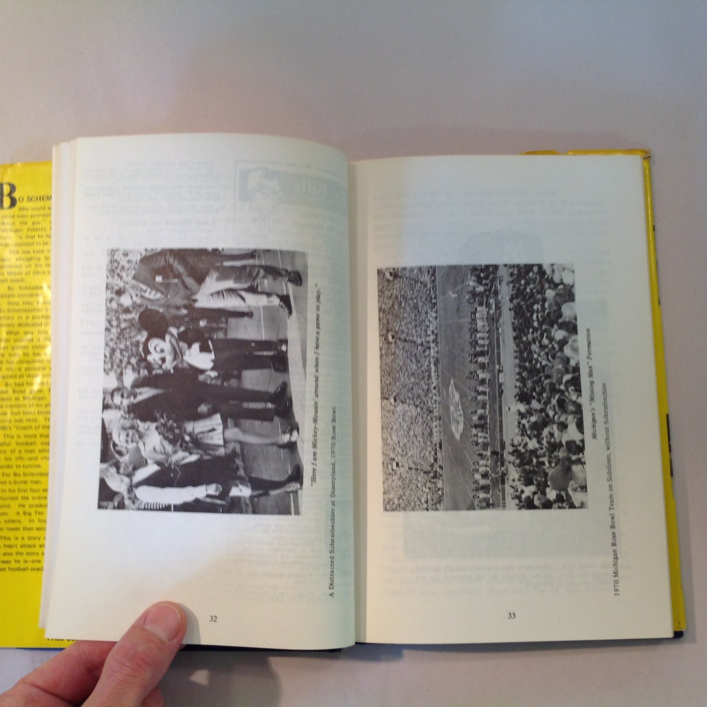 Vintage 1973 Hardcover Bo Schembechler: Man In Motion Joe Falls First Edition