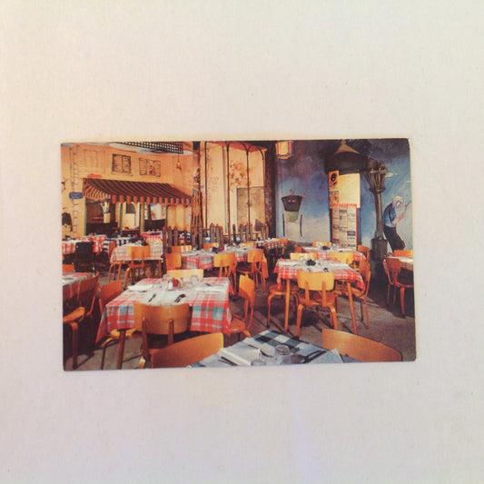 Vintage Color Business Card Restaurant Le Vendome Quebec City Parisian Atmosphere