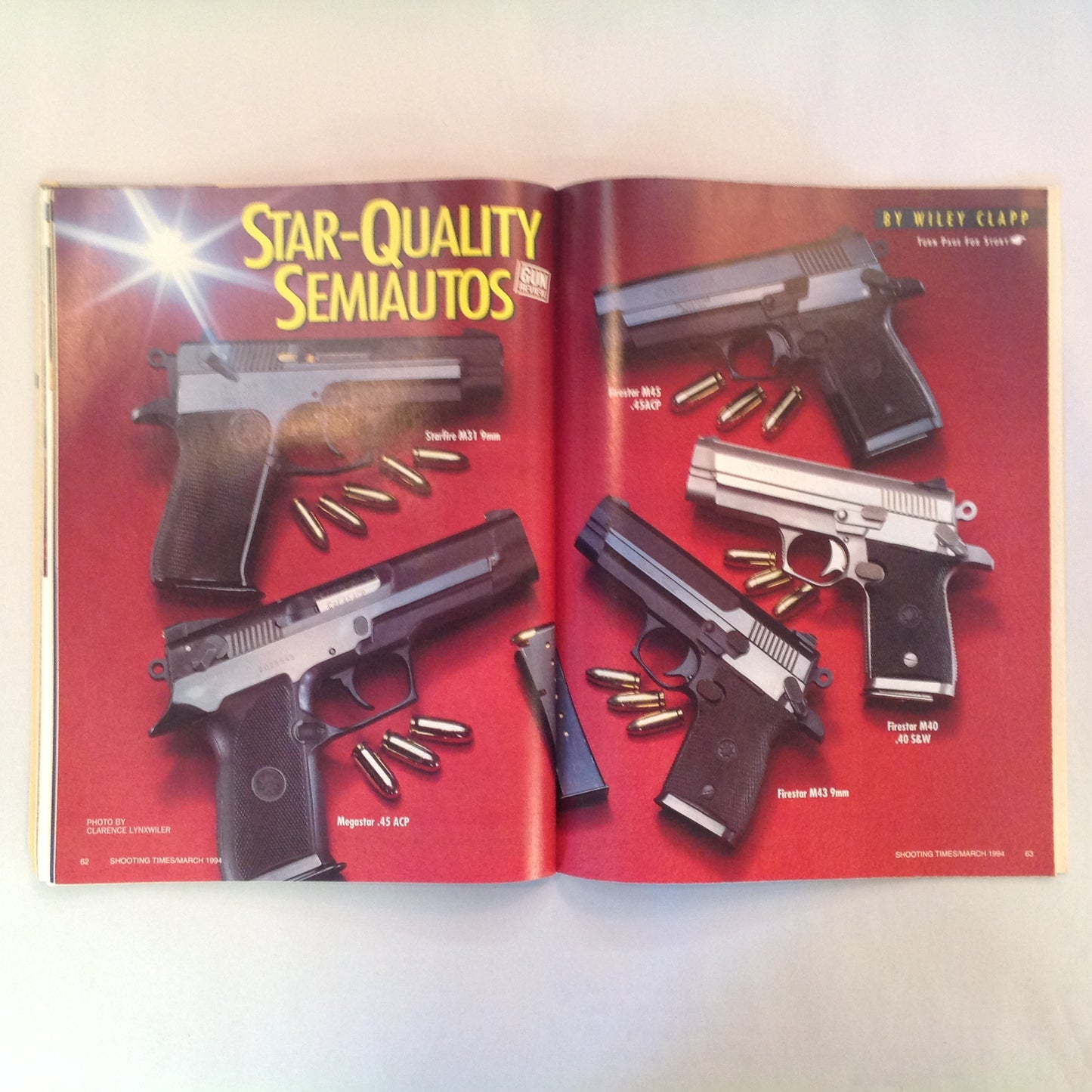 Vintage Mar 1994 Shooting Times Magazine Special Handgun Issue Ruger P94 Auto Lasers Autos Vs Revolvers Shootout