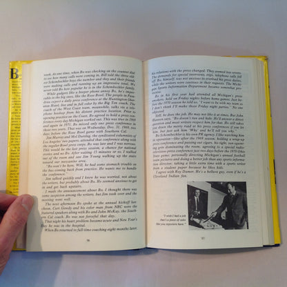 Vintage 1973 Hardcover Bo Schembechler: Man In Motion Joe Falls First Edition
