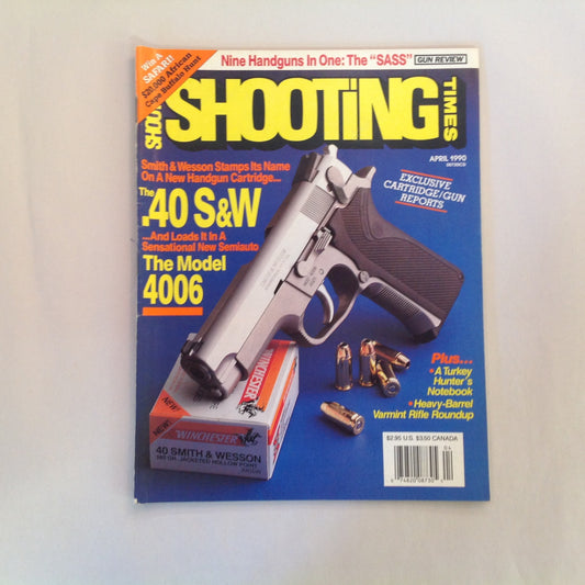 Vintage Apr 1990 Shooting Times Magazine .40 S&W Model 4006 Exclusive Cartridge/Gun Reports Win a Safari!
