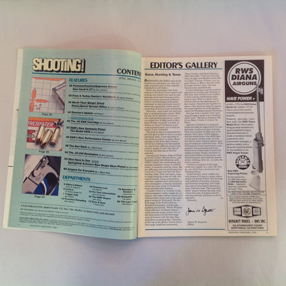 Vintage Apr 1990 Shooting Times Magazine .40 S&W Model 4006 Exclusive Cartridge/Gun Reports Win a Safari!