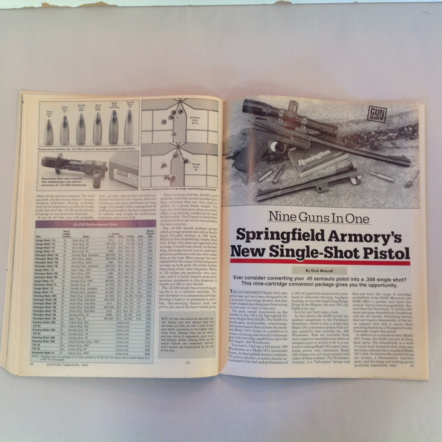 Vintage Apr 1990 Shooting Times Magazine .40 S&W Model 4006 Exclusive Cartridge/Gun Reports Win a Safari!