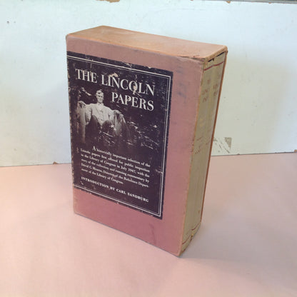 Vintage 1948 Two Volume Hardcover Slipcase Set The Lincoln Letters David Mearns First Edition