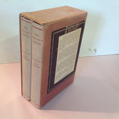 Vintage 1948 Two Volume Hardcover Slipcase Set The Lincoln Letters David Mearns First Edition
