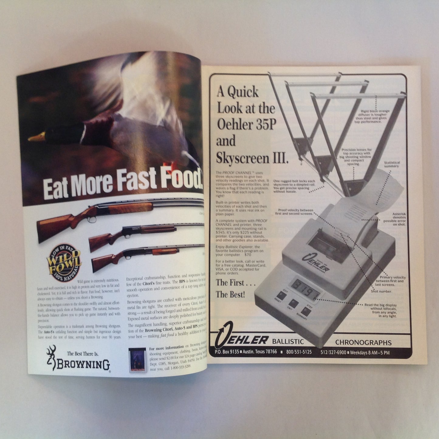 Vintage Aug 1992 Shooting Times Magazine Ruger .22/.45 Auto Pistol .44 Special Five Shot Revolvers 4000fps Cartridges