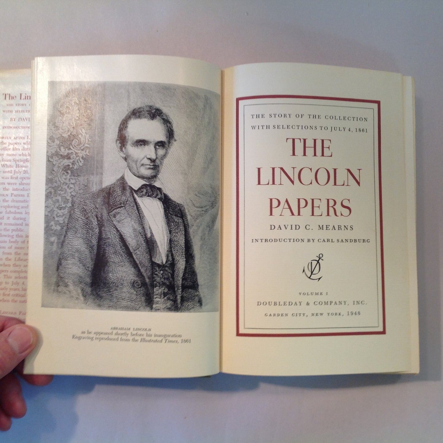 Vintage 1948 Two Volume Hardcover Slipcase Set The Lincoln Letters David Mearns First Edition