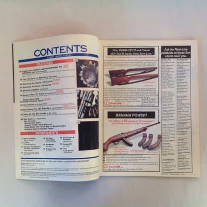 Vintage Aug 1992 Shooting Times Magazine Ruger .22/.45 Auto Pistol .44 Special Five Shot Revolvers 4000fps Cartridges
