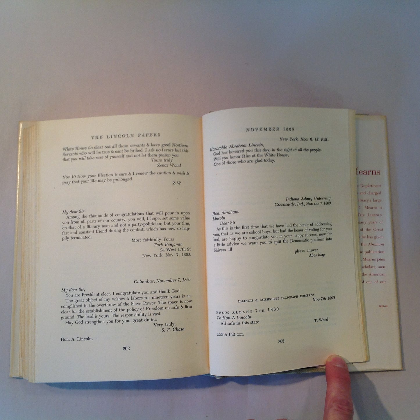 Vintage 1948 Two Volume Hardcover Slipcase Set The Lincoln Letters David Mearns First Edition
