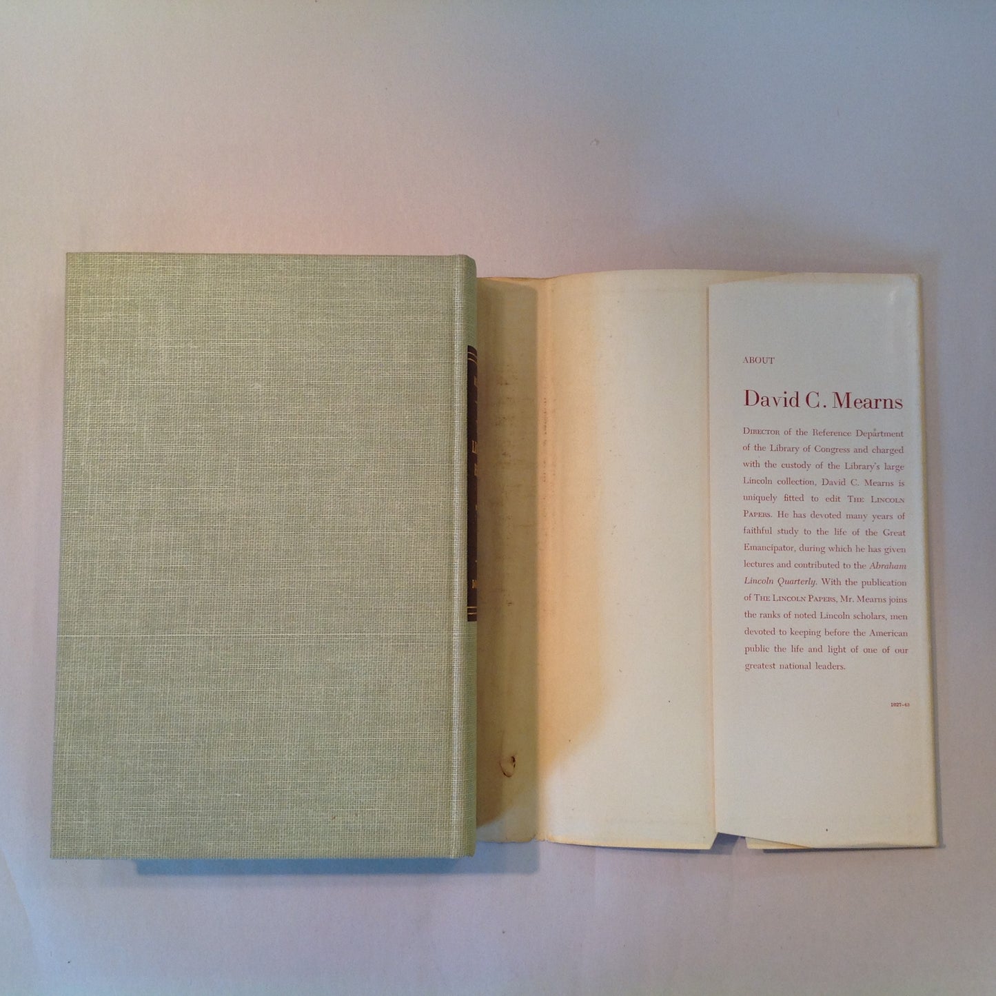Vintage 1948 Two Volume Hardcover Slipcase Set The Lincoln Letters David Mearns First Edition