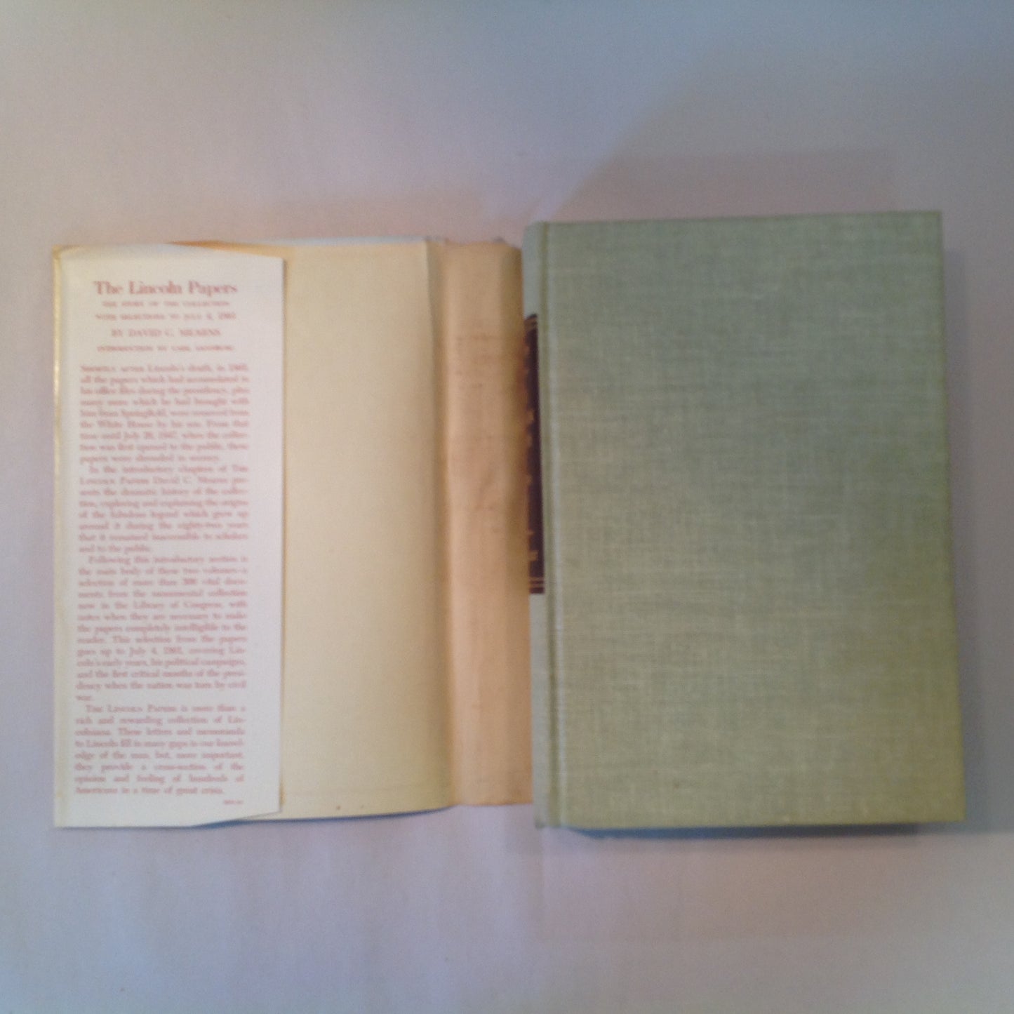 Vintage 1948 Two Volume Hardcover Slipcase Set The Lincoln Letters David Mearns First Edition