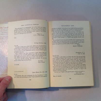 Vintage 1948 Two Volume Hardcover Slipcase Set The Lincoln Letters David Mearns First Edition
