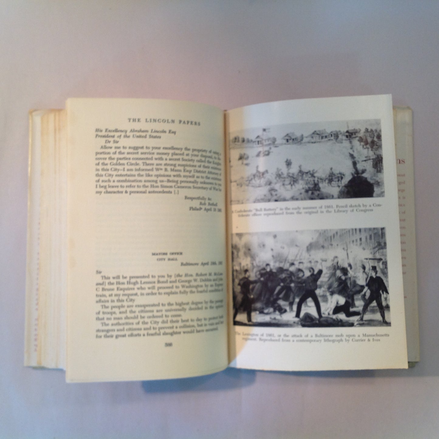Vintage 1948 Two Volume Hardcover Slipcase Set The Lincoln Letters David Mearns First Edition
