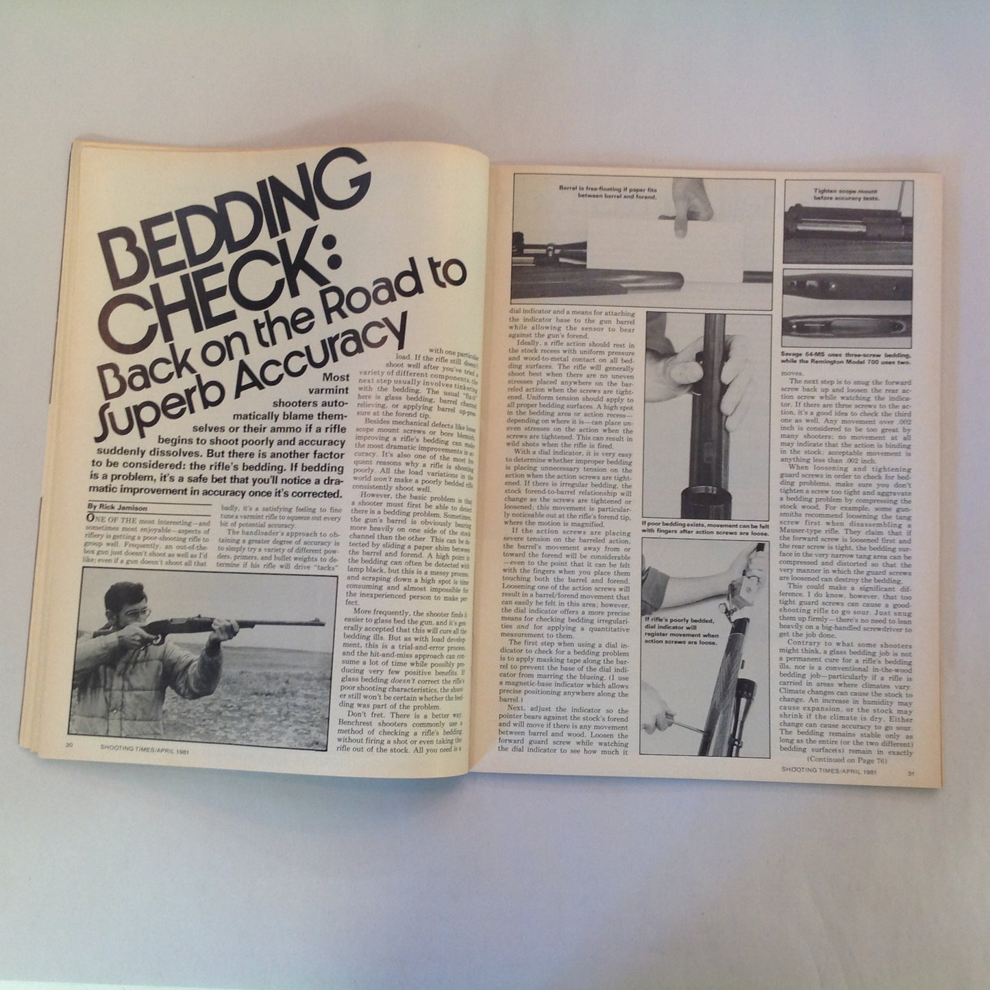 Vintage Apr 1981 Shooting Times Magazine Remington M700 Varmint Special Browning BBR .270 Bolt Rifle
