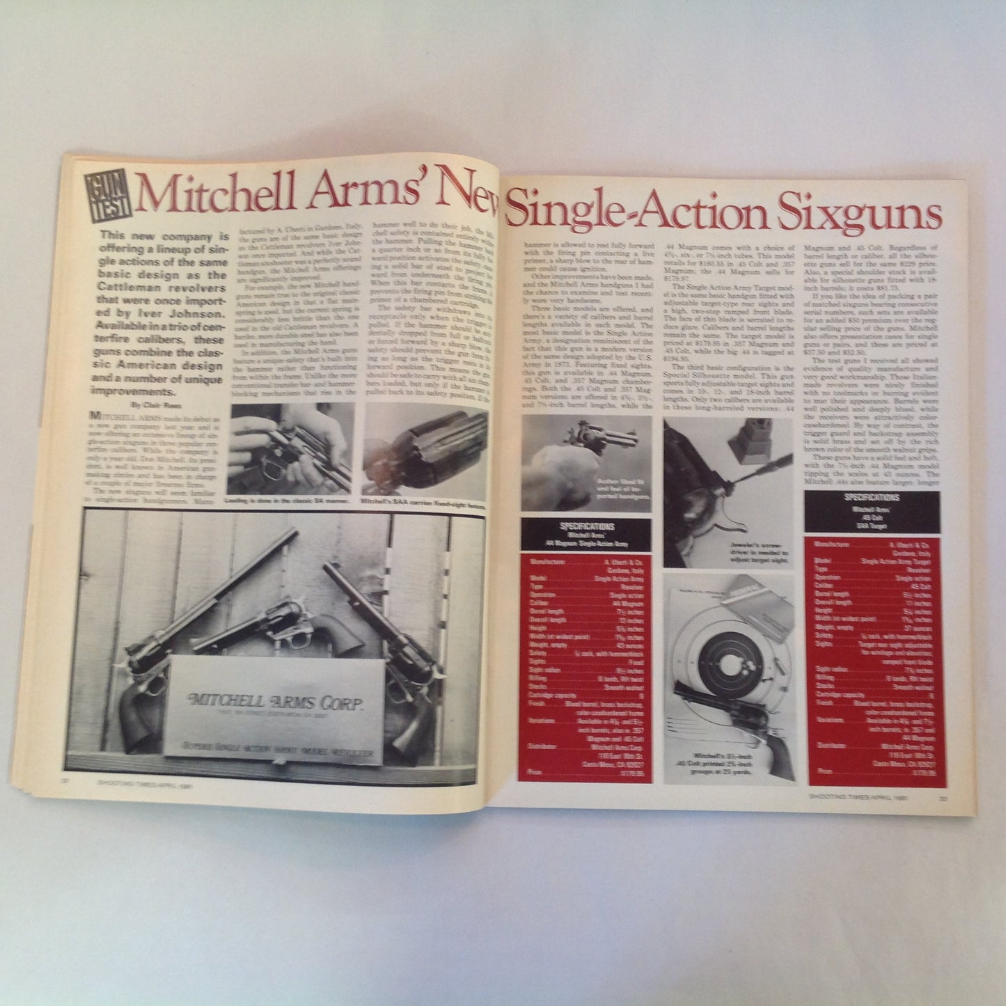 Vintage Apr 1981 Shooting Times Magazine Remington M700 Varmint Special Browning BBR .270 Bolt Rifle