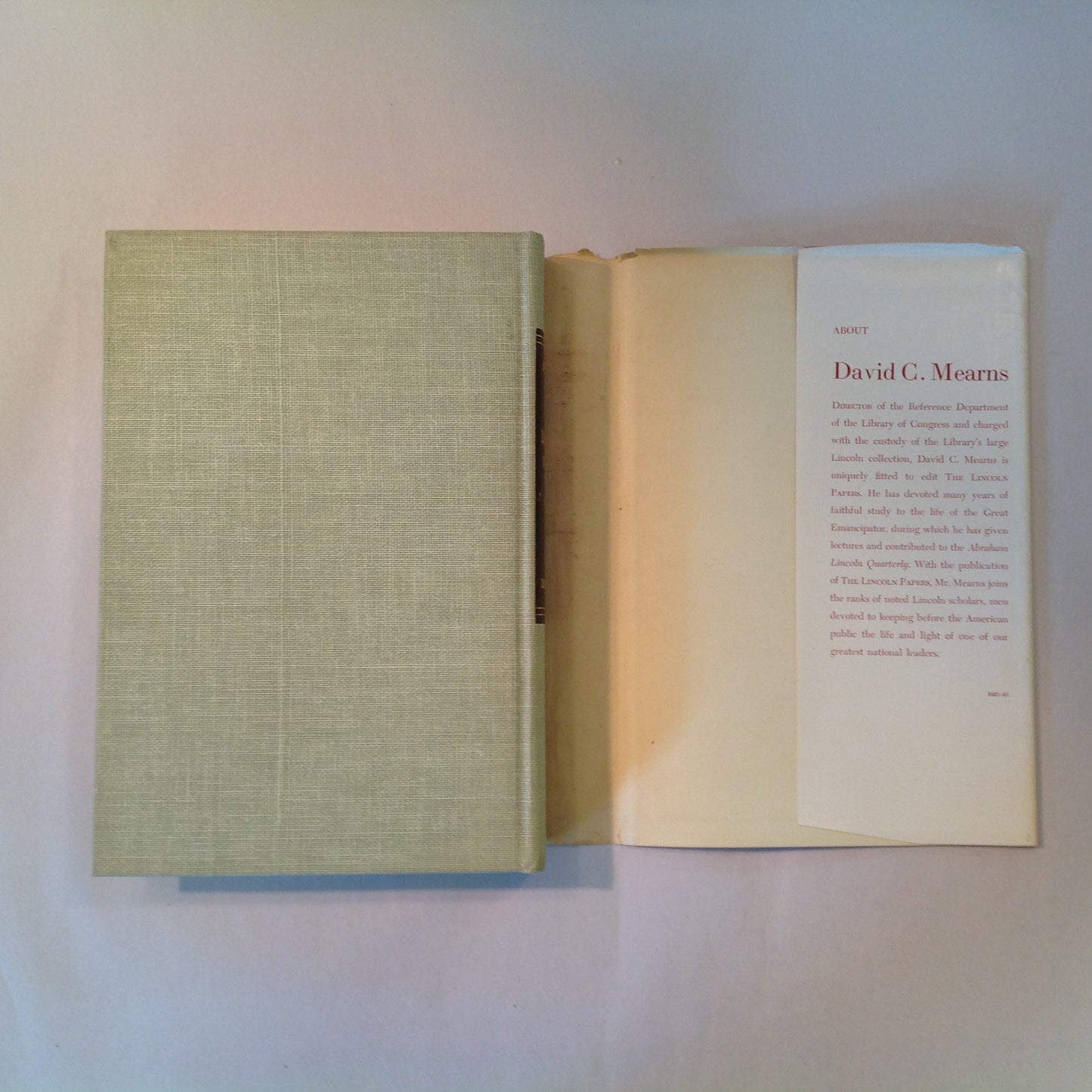 Vintage 1948 Two Volume Hardcover Slipcase Set The Lincoln Letters David Mearns First Edition