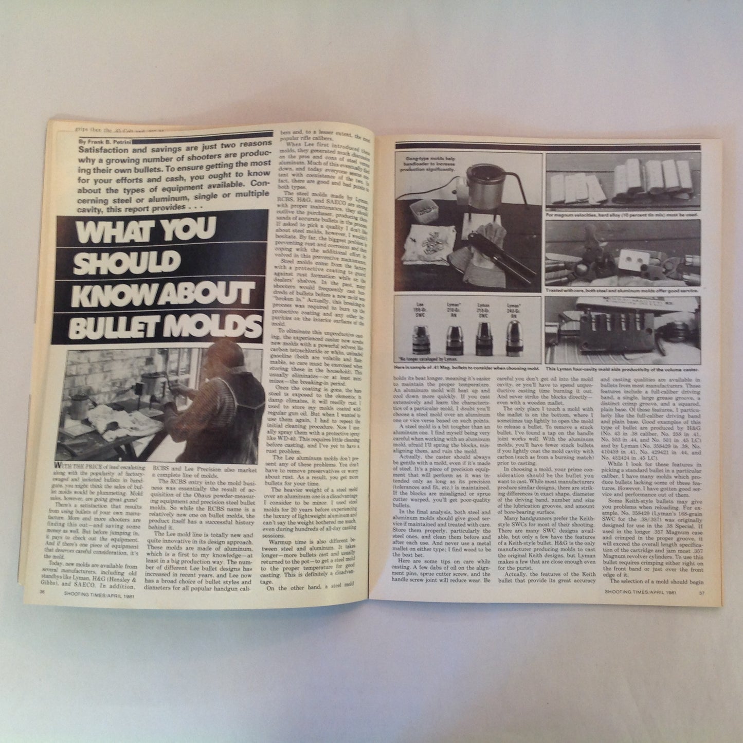 Vintage Apr 1981 Shooting Times Magazine Remington M700 Varmint Special Browning BBR .270 Bolt Rifle