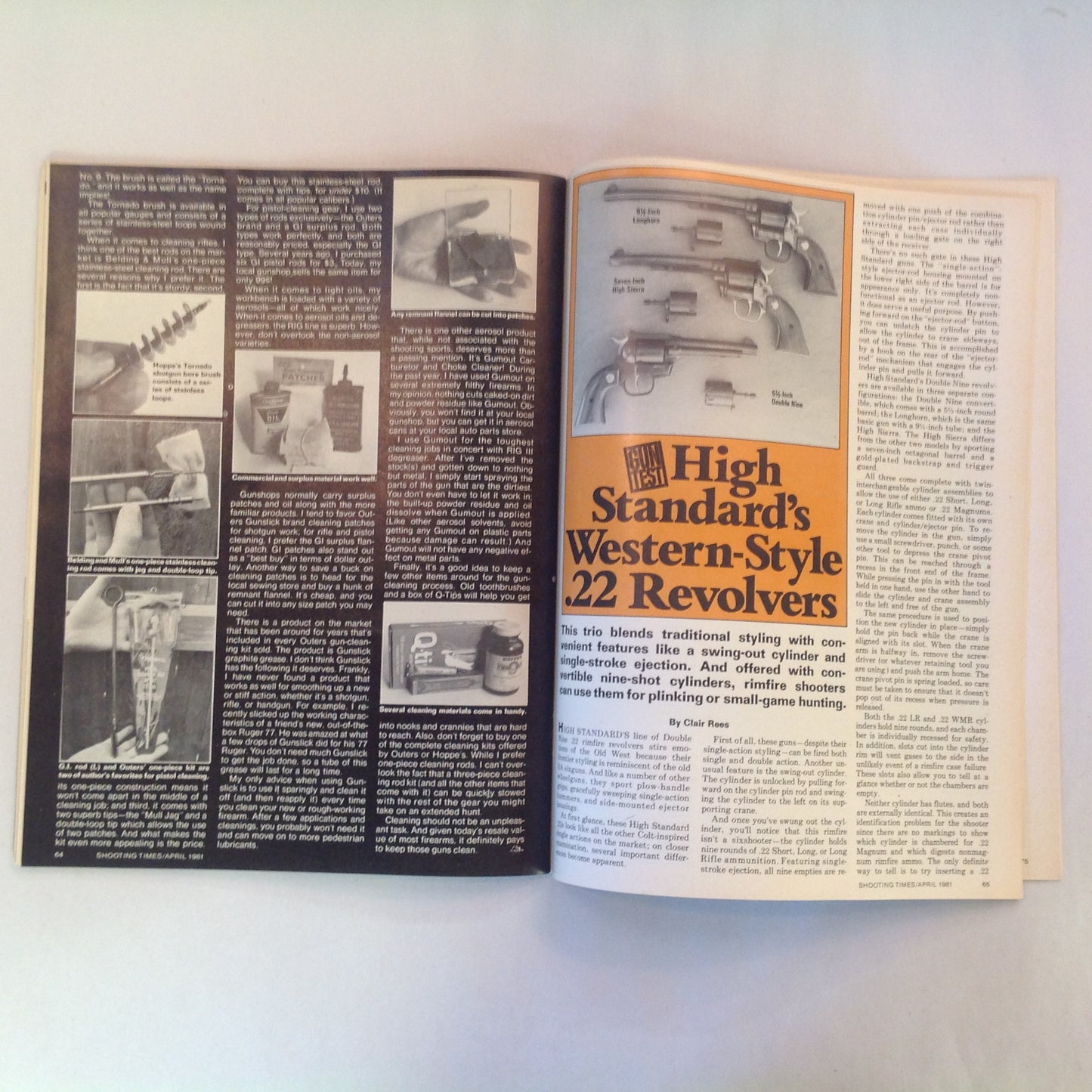 Vintage Apr 1981 Shooting Times Magazine Remington M700 Varmint Special Browning BBR .270 Bolt Rifle