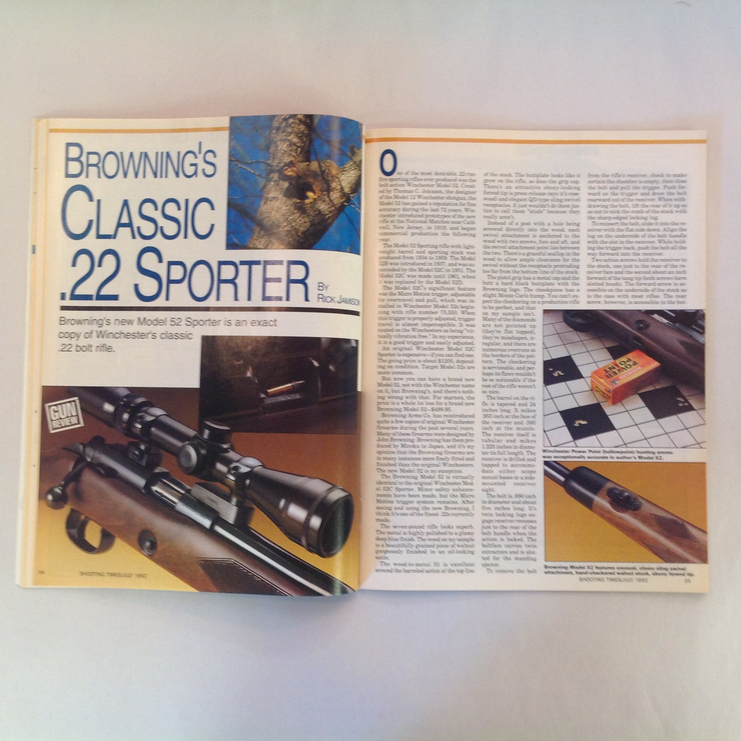 Vintage Jun 1992 Shooting Times Magazine .40 S&W Vs .45 ACP Classic .22 Rifles Black Talon Winchester