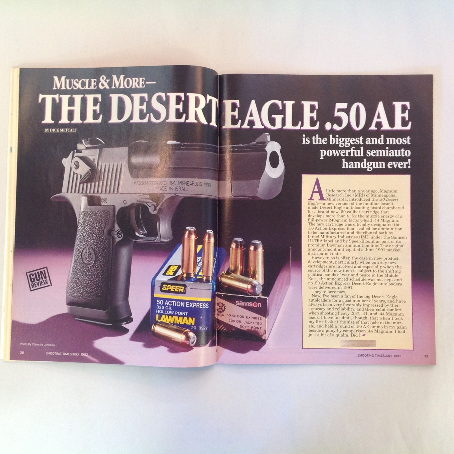 Vintage Jun 1992 Shooting Times Magazine .40 S&W Vs .45 ACP Classic .22 Rifles Black Talon Winchester
