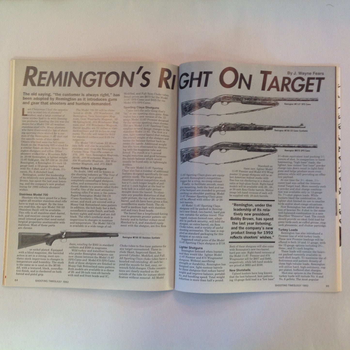 Vintage Jun 1992 Shooting Times Magazine .40 S&W Vs .45 ACP Classic .22 Rifles Black Talon Winchester