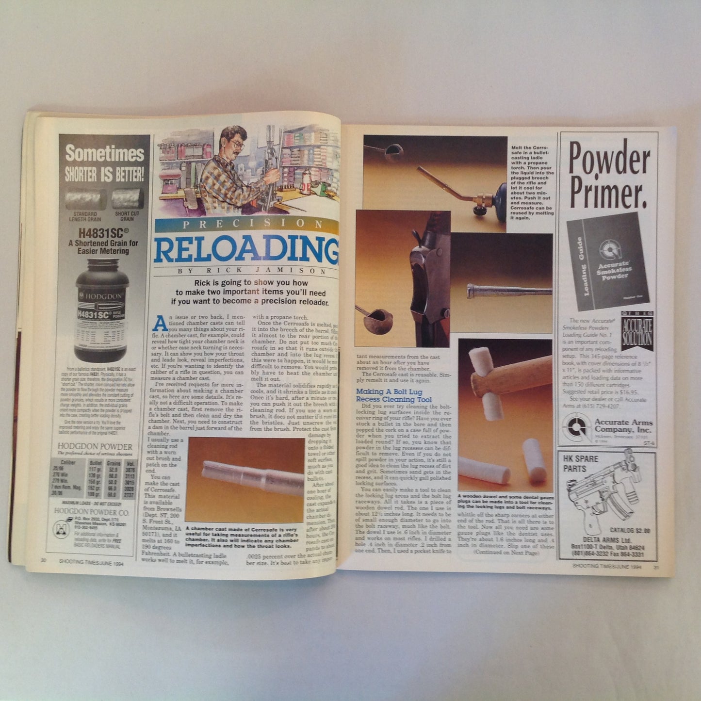 Vintage Jun 1994 Shooting Times Magazine 25 New Guns & Shooting Products S&W Sigma Series Semiautos as Hunting Rifles Hornady Vector Ammo