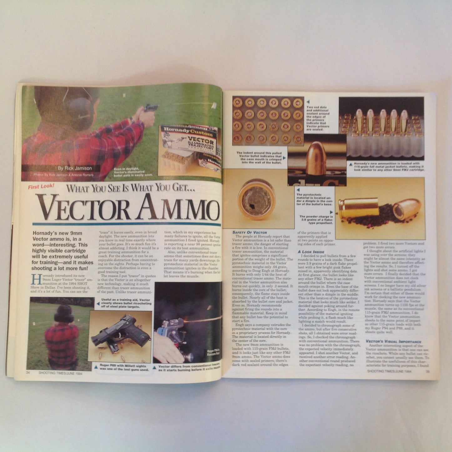Vintage Jun 1994 Shooting Times Magazine 25 New Guns & Shooting Products S&W Sigma Series Semiautos as Hunting Rifles Hornady Vector Ammo