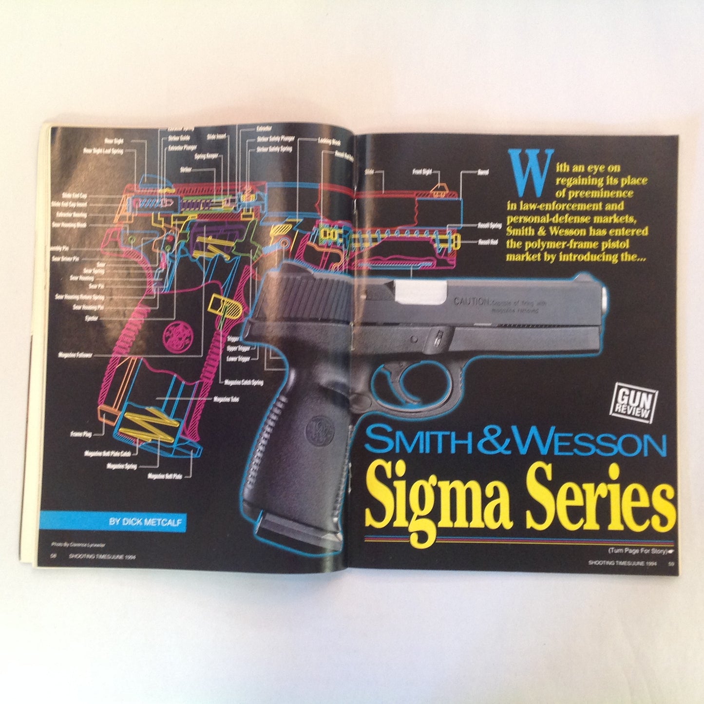Vintage Jun 1994 Shooting Times Magazine 25 New Guns & Shooting Products S&W Sigma Series Semiautos as Hunting Rifles Hornady Vector Ammo