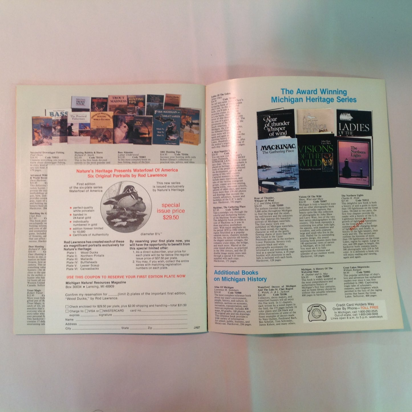 Vintage Jul-Aug 1987 Michigan Natural Resources Magazine The Graylings Are Coming