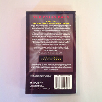 Vintage 1997 MM Paperback Doctor Who The New Adventures: The Dying Days