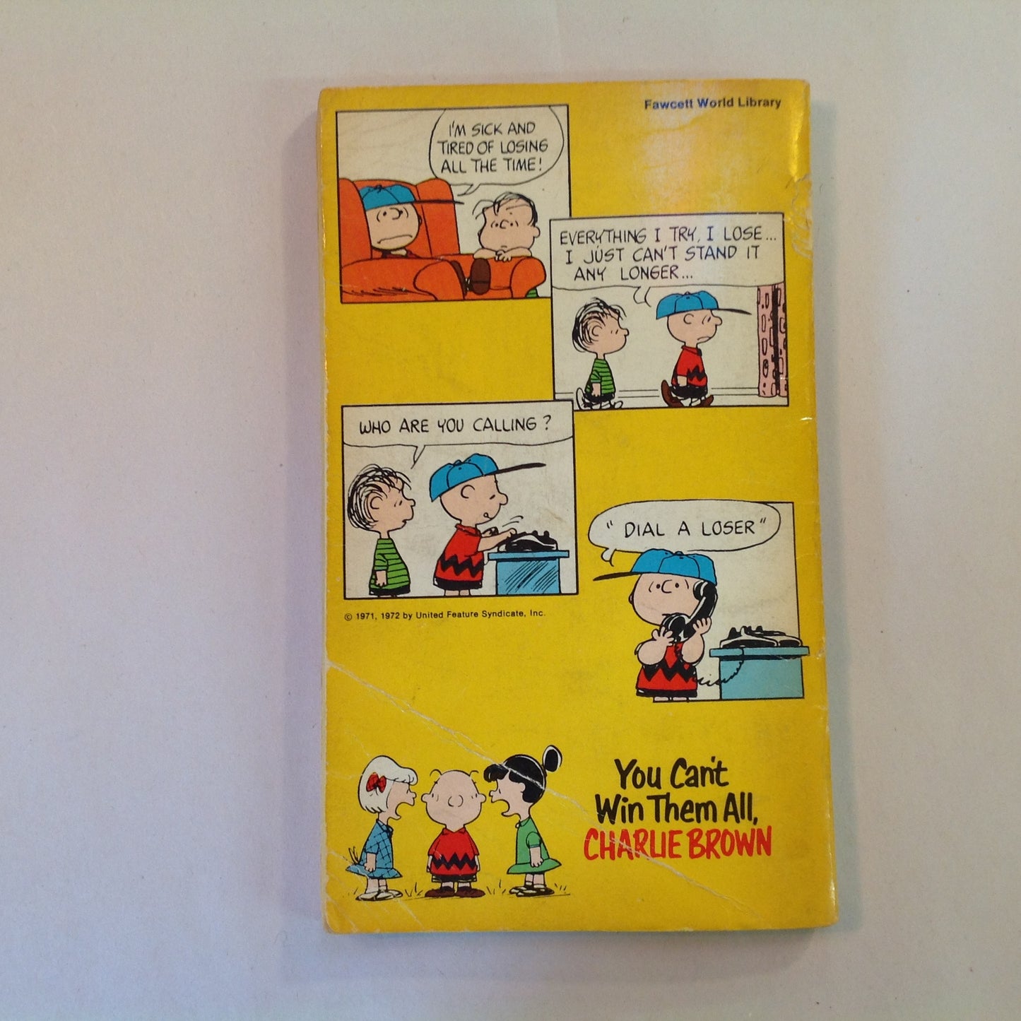 Vintage 1975 Mass Market Paperback You Can't Win Them All, Charlie Brown Peanuts Charles Schulz