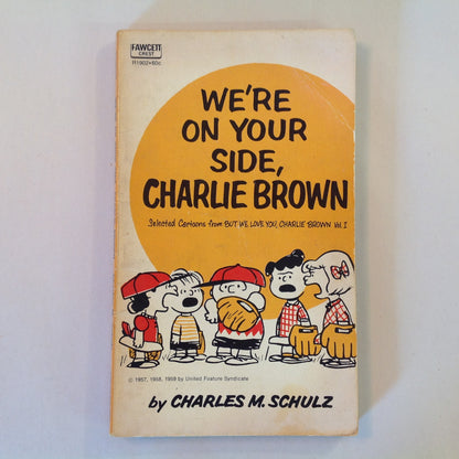 Vintage 1959 Mass Market Paperback We're On Your Side, Charlie Brown Peanuts Charles Schulz