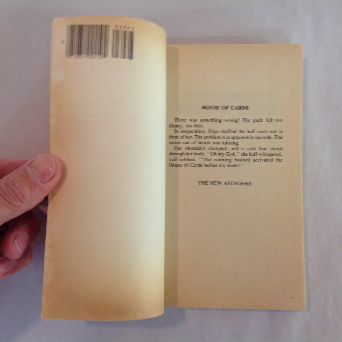 Vintage 1978 Mass Market Paperback The New Avengers #1: House of Cards Peter Cave