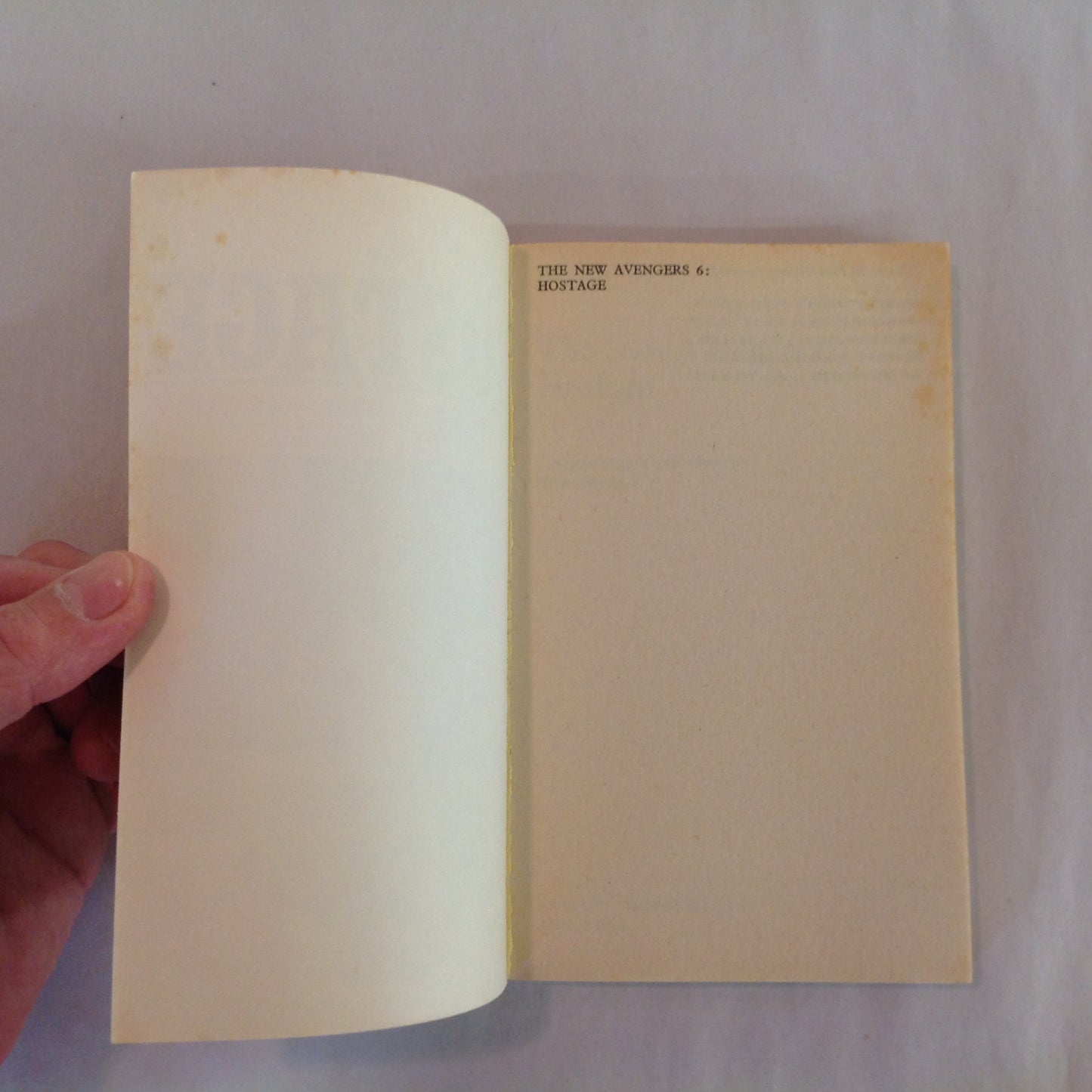 Vintage 1977 Mass Market Paperback The New Avengers: Hostage Peter Cave