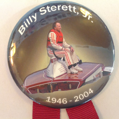 2004 Souvenir Pinback Powerboating Billy Sterett Jr 1946-2004 Ribbon Memorial 04