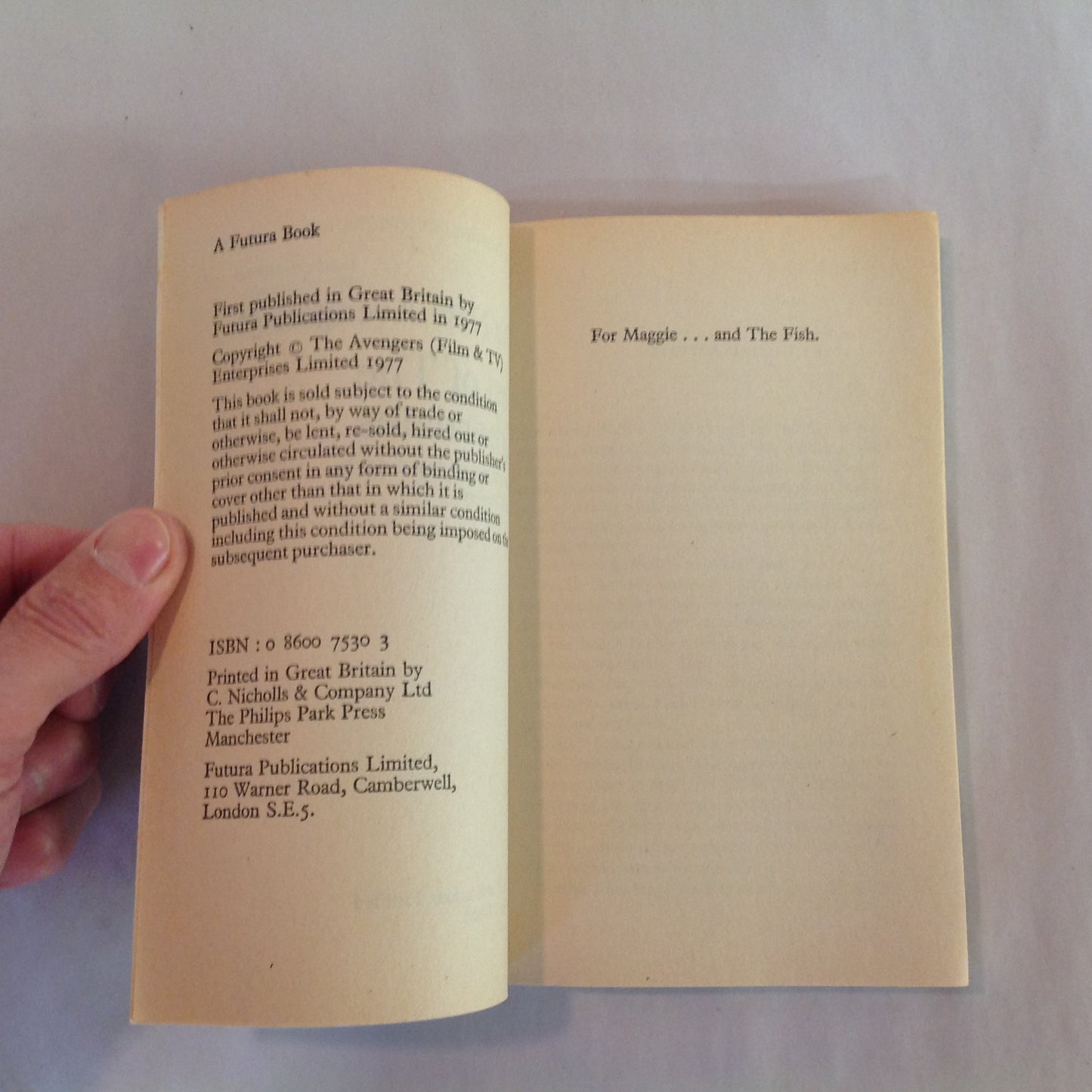 Vintage 1977 Mass Market Paperback The New Avengers: The Cybernauts Peter Cave