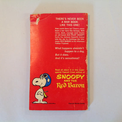 Vintage 1966 Mass Market Paperback Snoopy and the Red Baron Peanuts Charles Schulz