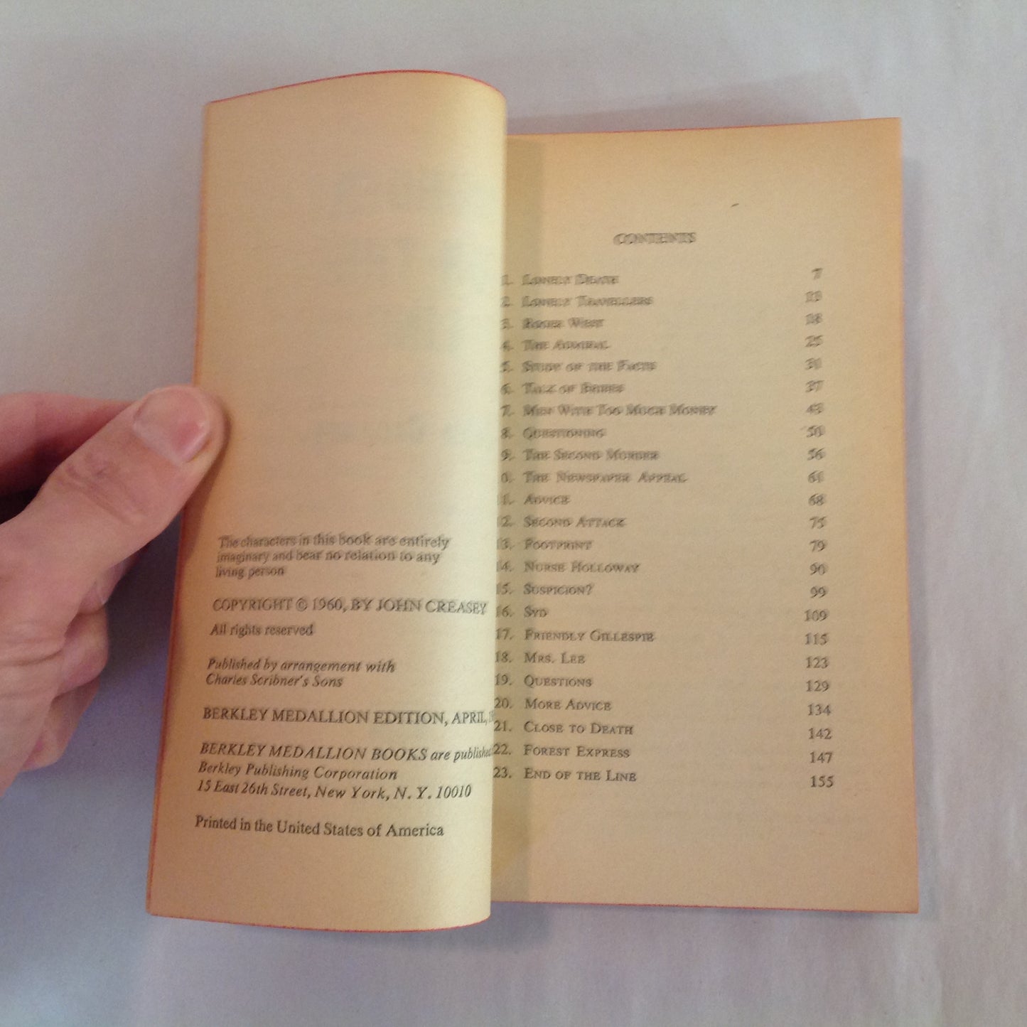 1965 Mass Market Paperback Murder On the Line John Creasey