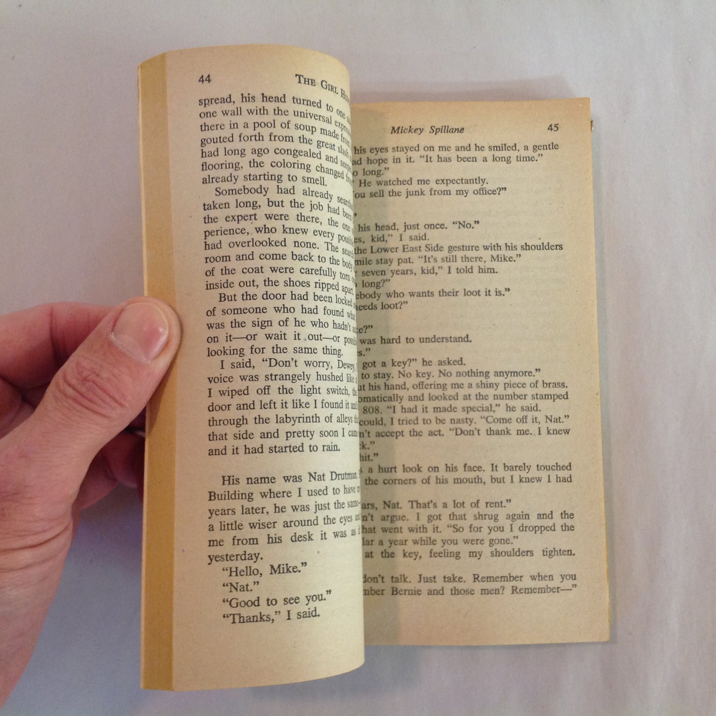 Vintage 1963 Mass Market Paperback The Girl Hunters Mickey Spillane