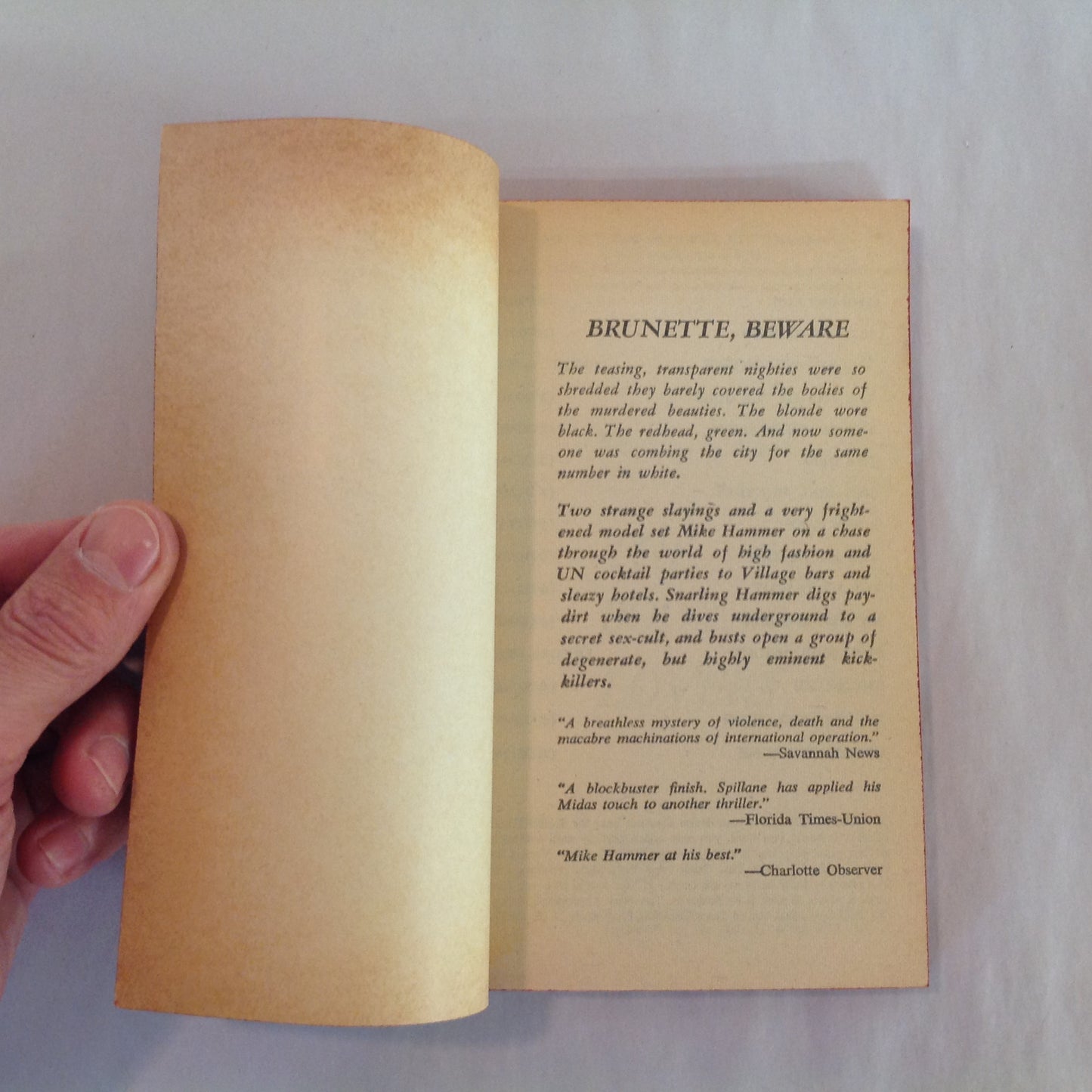 Vintage 1967 Mass Market Paperback The Body Lovers Mickey Spillane