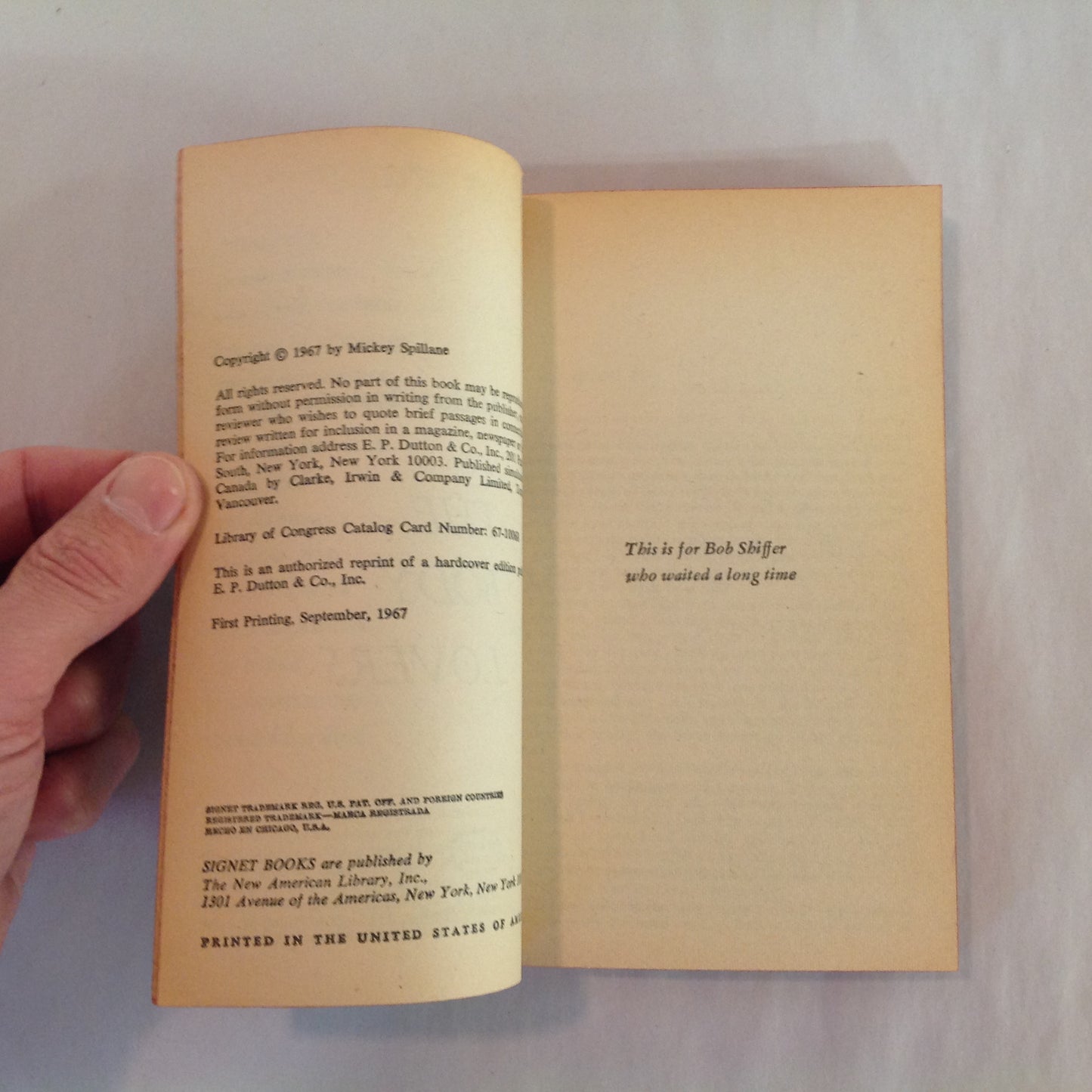 Vintage 1967 Mass Market Paperback The Body Lovers Mickey Spillane