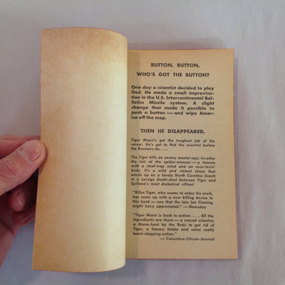 Vintage 1967 Mass Market Paperback The By-Pass Control Mickey Spillane Signet First