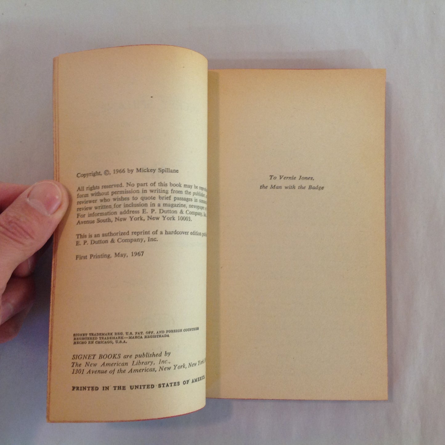 Vintage 1967 Mass Market Paperback The By-Pass Control Mickey Spillane Signet First