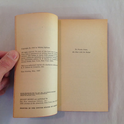 Vintage 1967 Mass Market Paperback The By-Pass Control Mickey Spillane Signet First