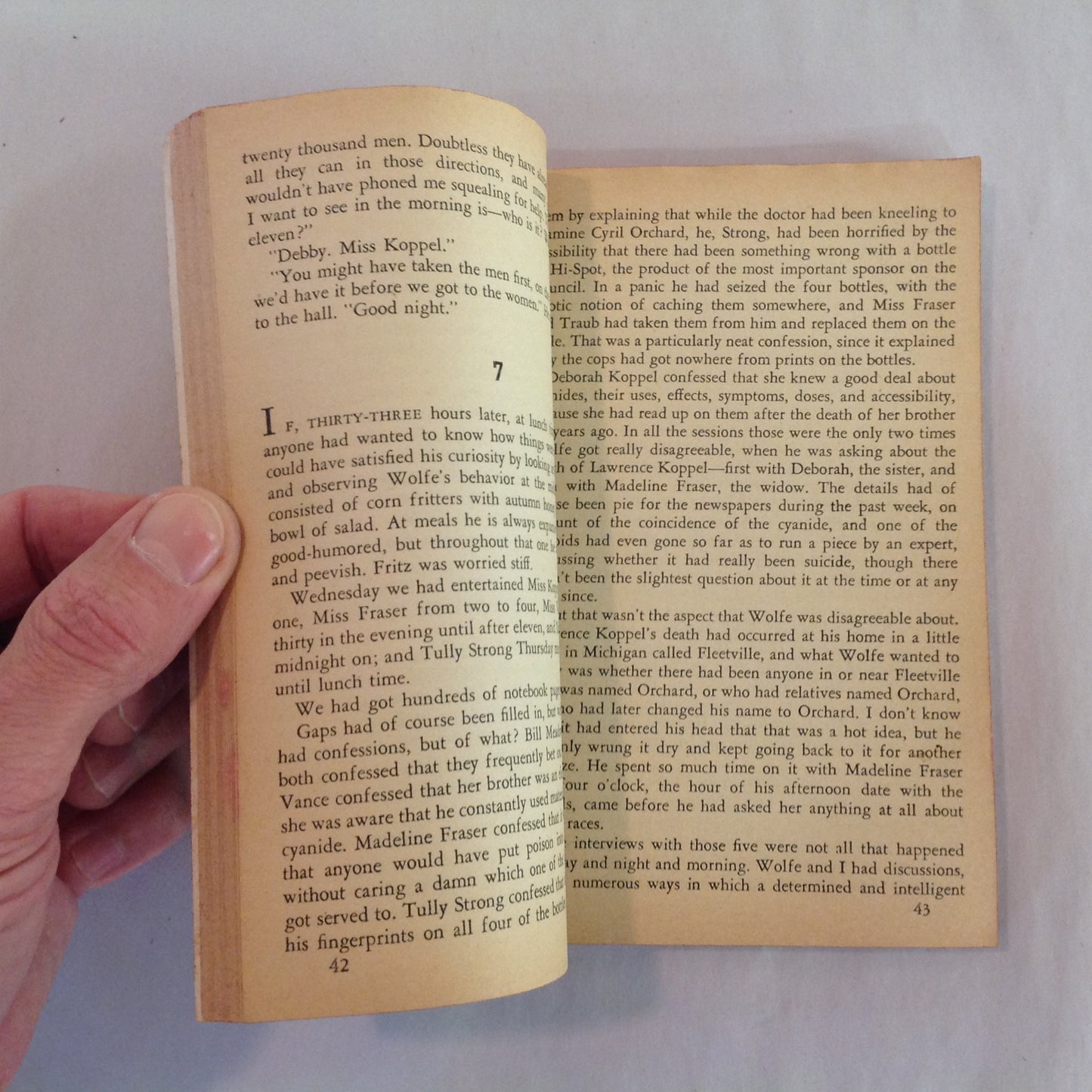 Vintage 1950 Mass Market Paperback And Be A Villain Rex Stout Bantam First