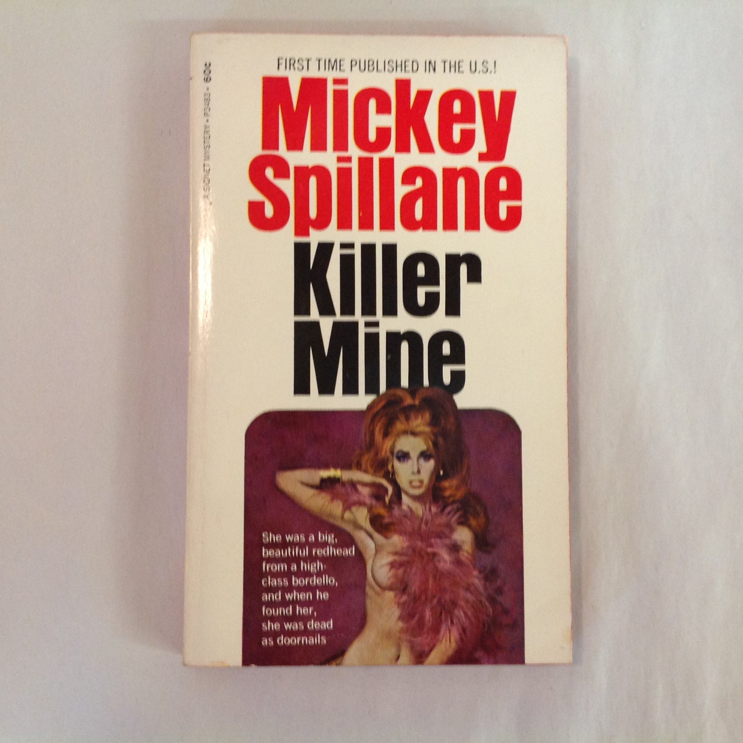 Vintage 1968 Mass Market Paperback Killer Mine Mickey Spillane First US Edition